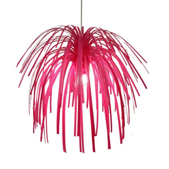 Present Time Fireworks Bright Pink Pendant Lamp - Picture 2 of 3